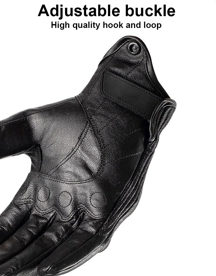 Outdoor waterproof climbing leather pro biker bicycle auto racing motorcycle riding tactical gloves