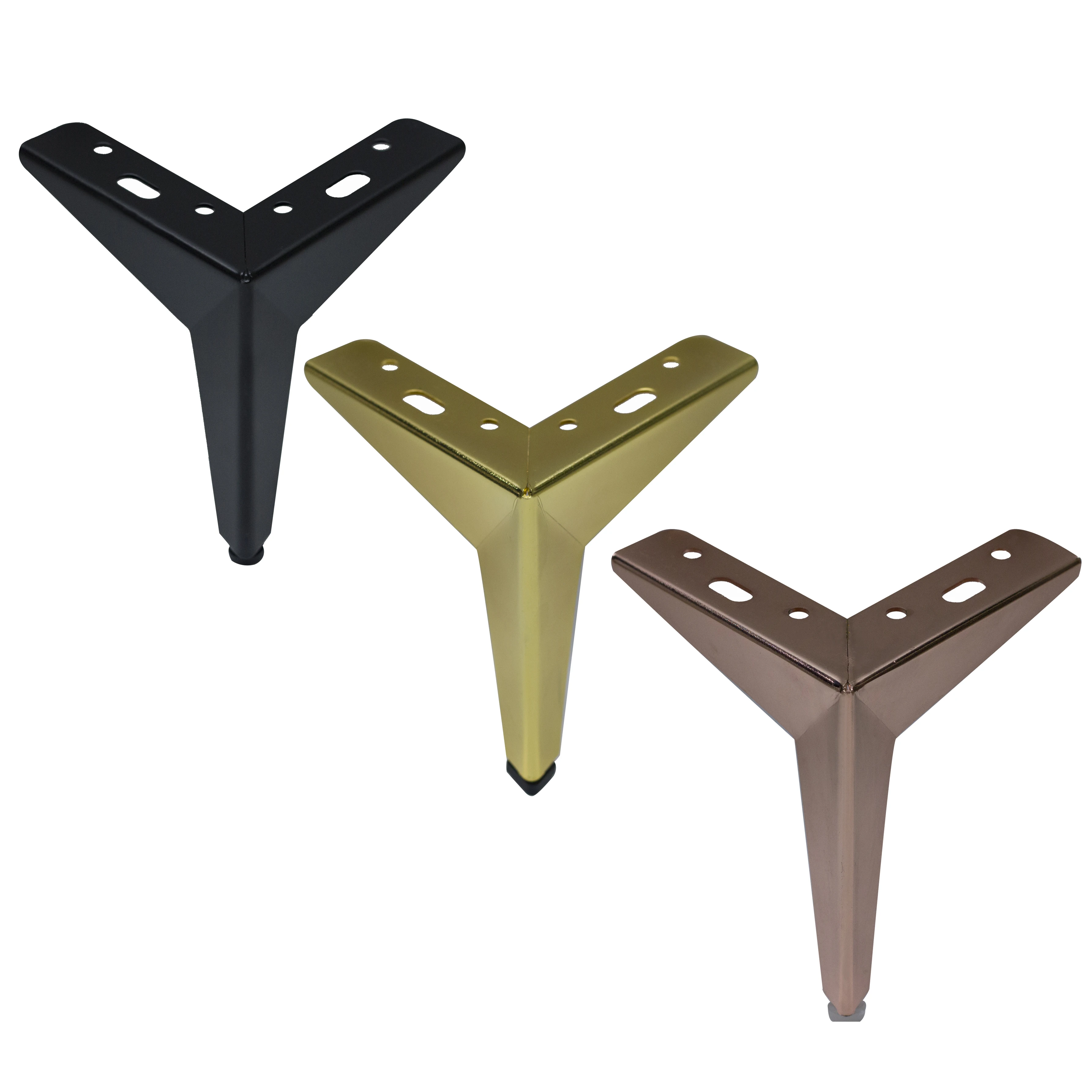 140mmH New style Metal Cabinet Feet Furniture Leg Golden Sofa Feet Heavy Duty Triangle Rose gold Sofa Metal legs