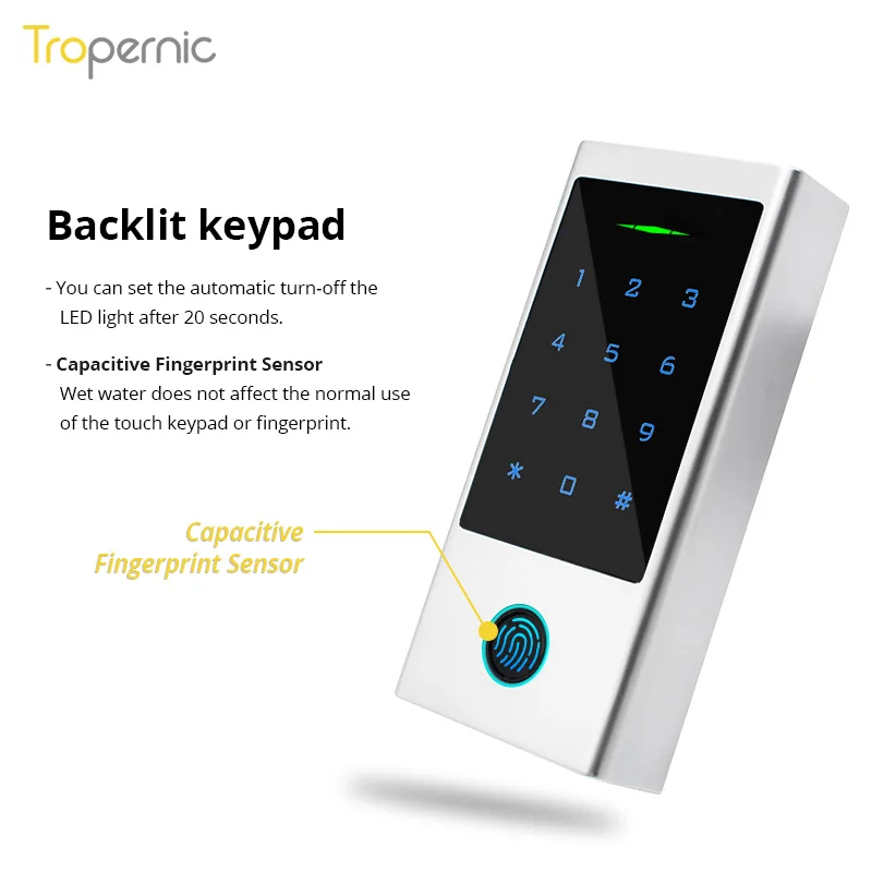 Biometric Code Ip66 Wireless Rfid Card Cerradura Inteligente Wifi Tuya Fingerprint Smart Access Control System