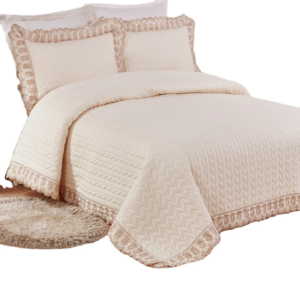 
KOSMOS Bedding Quilted Embroidery Design Bedspread Wholesale Bedspreads sets  (1648725124)