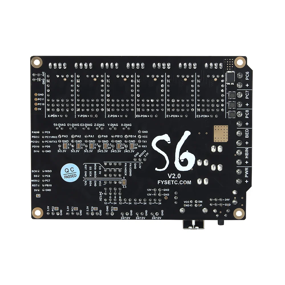 S6 V2.0 Board 32 Bit Control Board Support 6X TMC Drivers Uart/SPI Flying Wire XH/MX Connector VS F6 V1.3 SKR V1.3