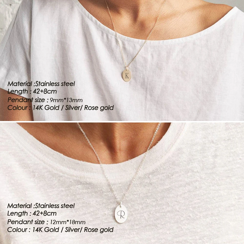 eManco Engrave Laser Letter Pregnant Pendant Necklace Wife Mother Day Gift Kids Love Choker 316 Stainless Steel Jewelry