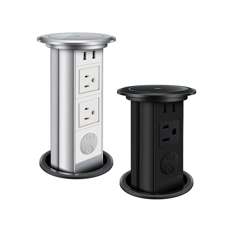Smart lift socket desktop hidden embedded countertop multi-function electric row socket