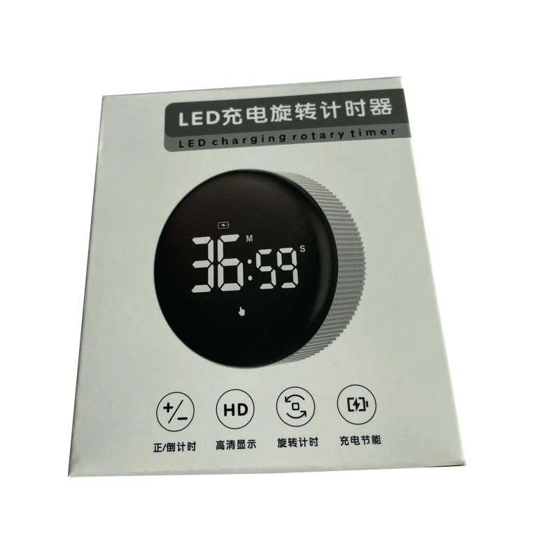 Smart Electric Small Wall Dial Rounded Countdown Magnetic Led Temporizador Kitchen Digital Timer
