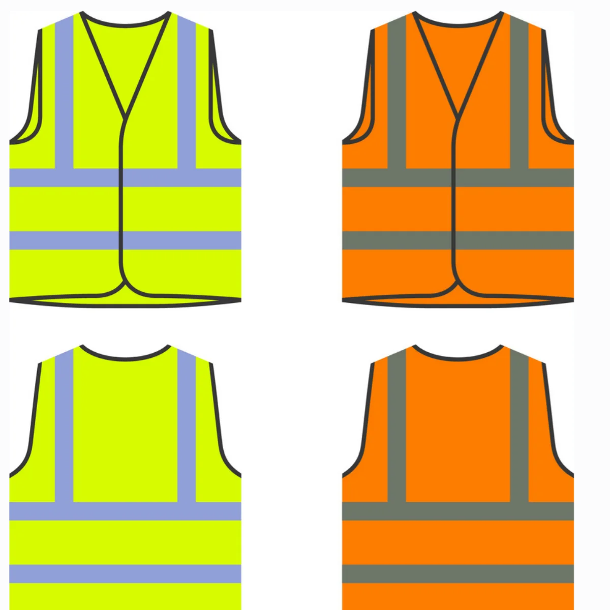 OEM RPET EN471 Class 2 Yellow Orange High Reflector Vest