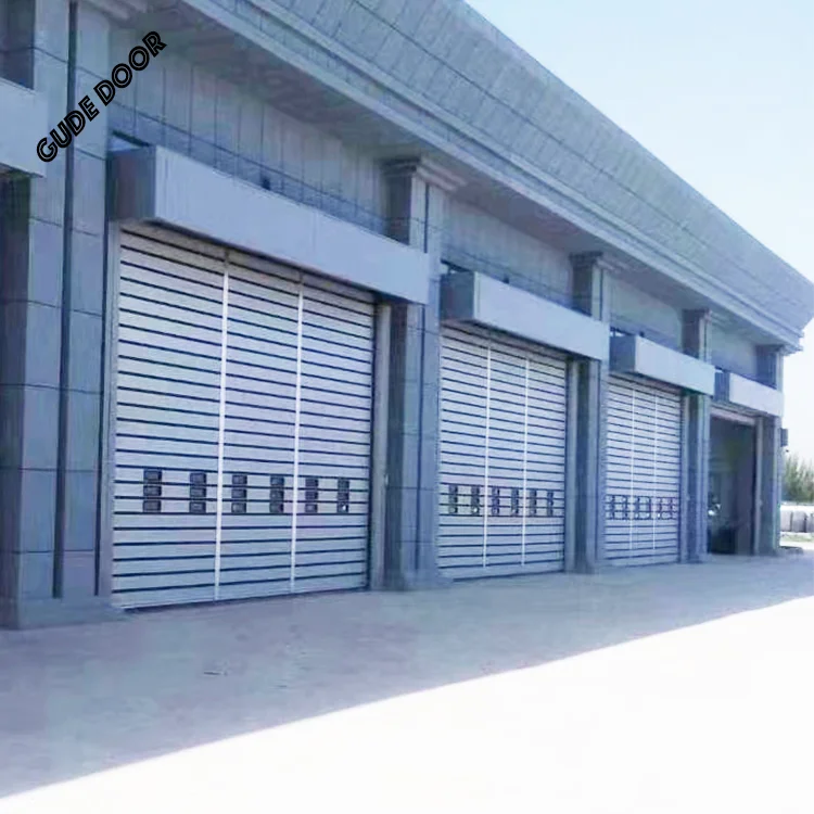 High-Speed Aluminum Alloy Fast Rolling Shutter Door S-Type Lifting Mode Spiral Track Door with Security Features Garages Villas
