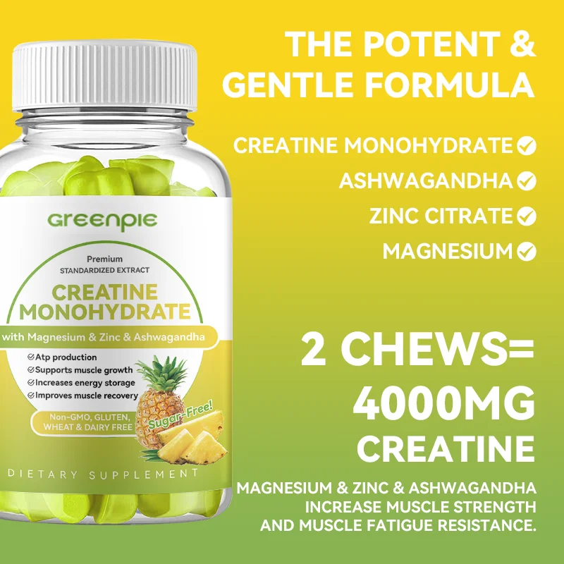 Greenpie Before Sport No Sugar Free Creatine Gummy Sports Supplement Monohydrate Creatine Gummies For Adult