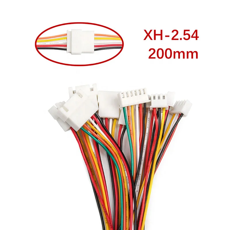  JST XH2.54 2/3/4/5/6 Pin шаг 2 54 мм проводной Кабельный разъем XH штекер и гнездо кабель для зарядки аккумулятора 200 длина