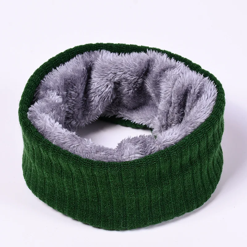 Winter Scarf Warm Cashmere Button Knit Warmer Neck Scarf Wrap Cowl Loop Snood Shawl Hip hop Thicken Scarf Men Women