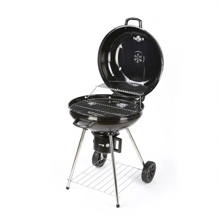 Black 22 inch garden kettle outdoor charcoal barbecue bbq grill