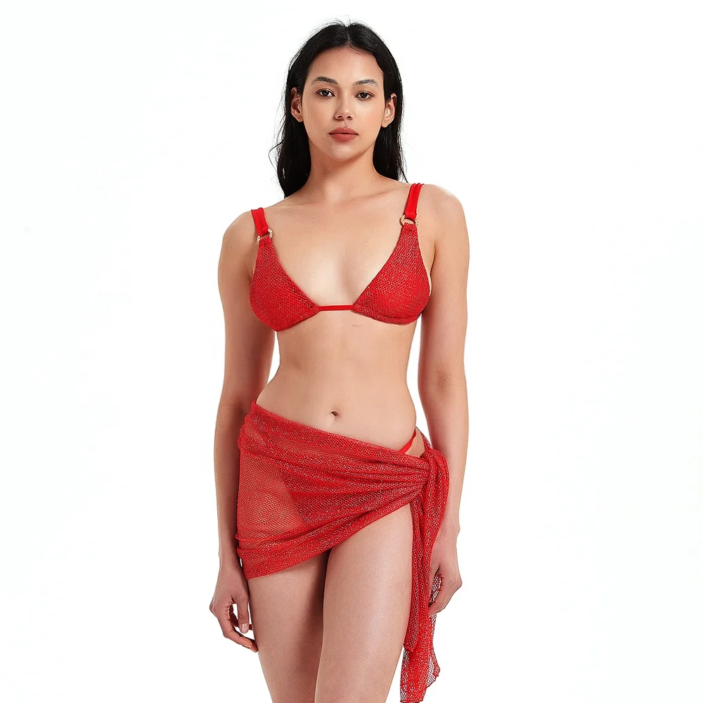 New arrival sexy women mesh bikini dress Beach  skirt cover up swimming suit for girls swimwear