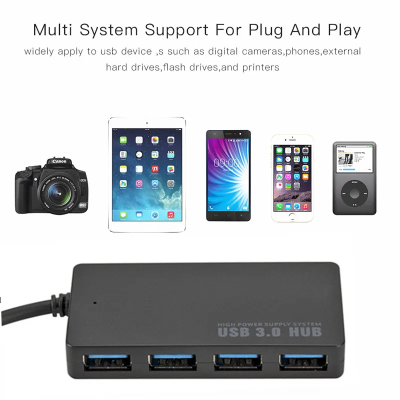Usb-концентратор 3 0 4 порта высокоскоростной концентратор высококачественный USB-концентратор разветвитель для ПК ноутбука Mac настольного