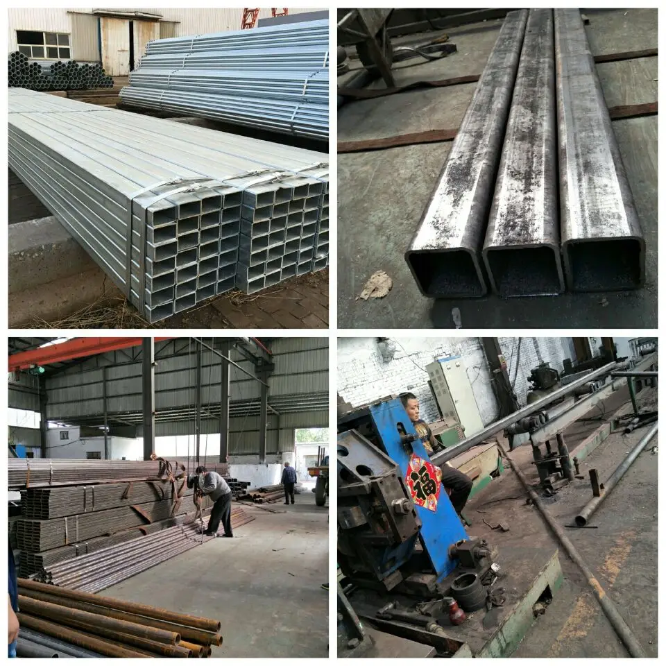 SHS Pipe and RHS Steel pipe Hot Dip Galvanized Square Rectangular Hollow Section 100 x 100mm with 2.5mm thickness