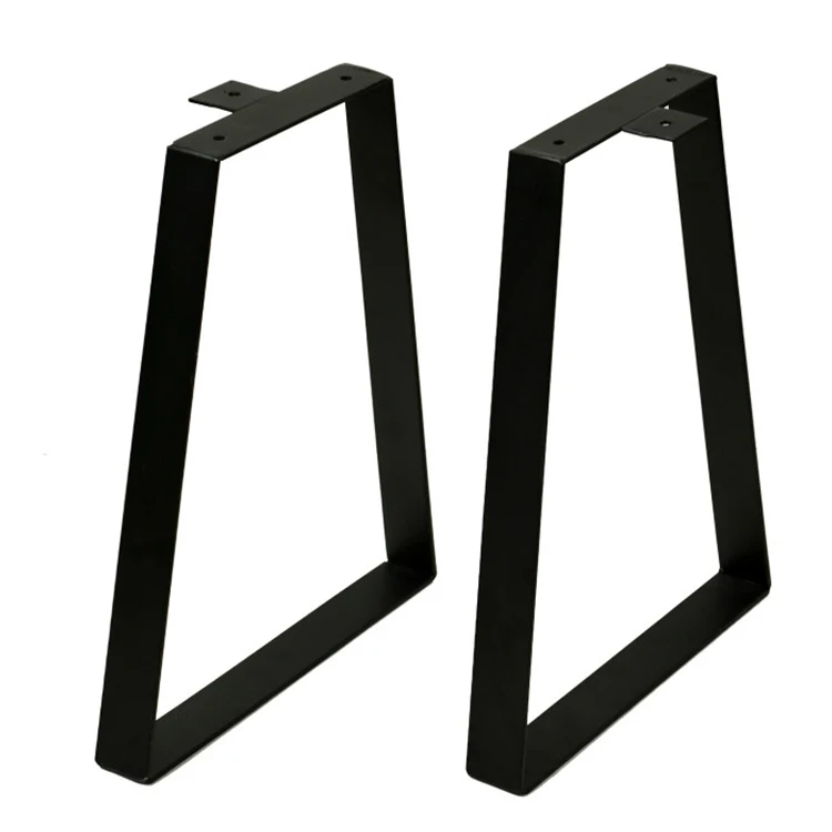 
China industrial style polished brushed L-Shaped 304 stainless steel table legs dining table base 