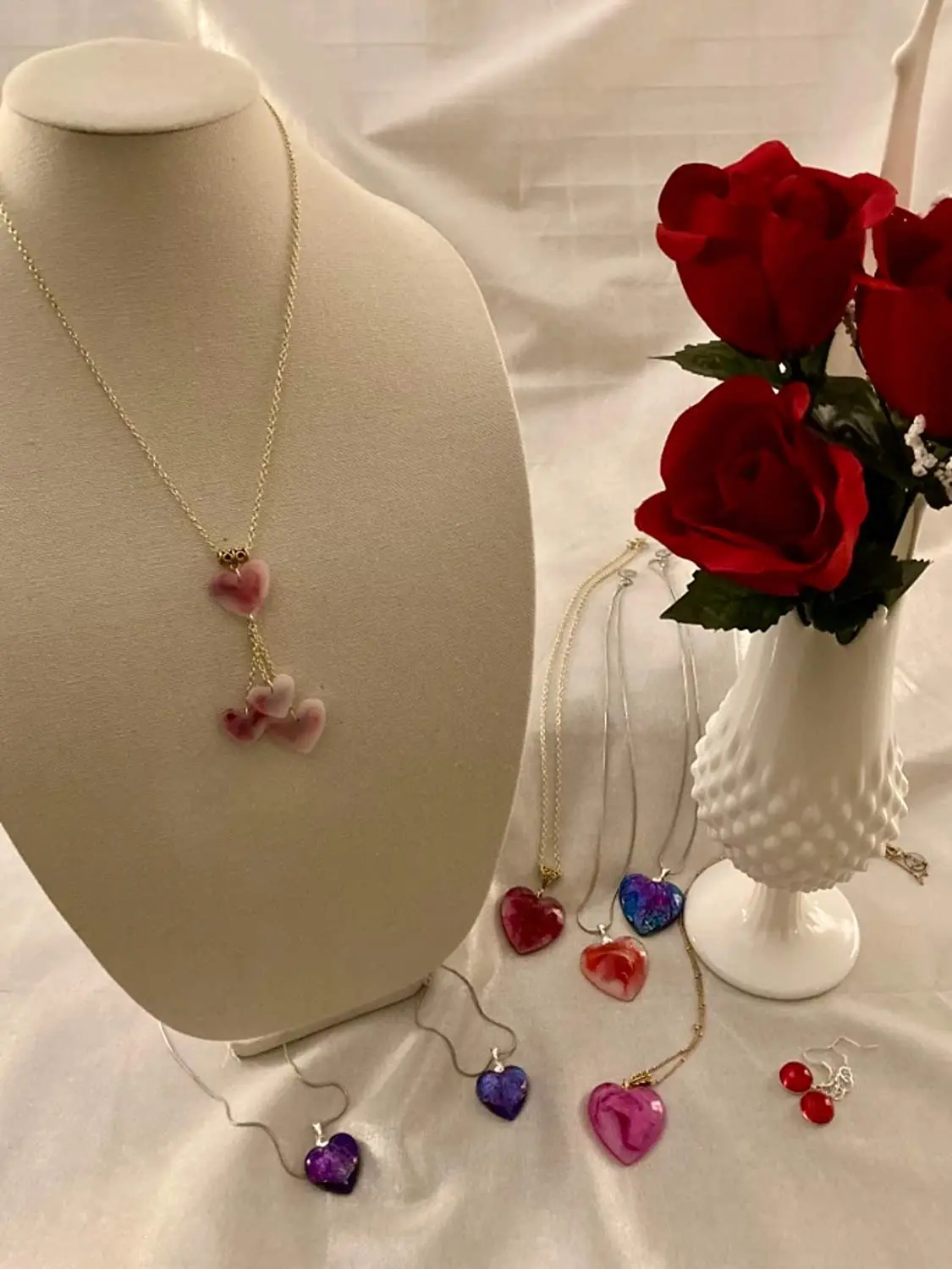 Jewelry Casting Molds Gem Jewelry Silicone Casting Mold for Resin Epoxy DIY Crafting Earring Pendant Studs Jewelry Making