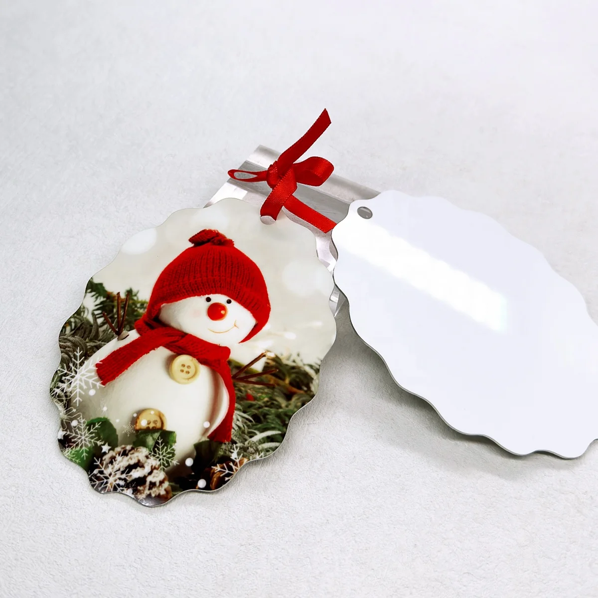 BEAUTYSUB Longstar HD Sublimation aluminum Ornament white heat transfer photo printable metal coating blanks Cut by CNC router