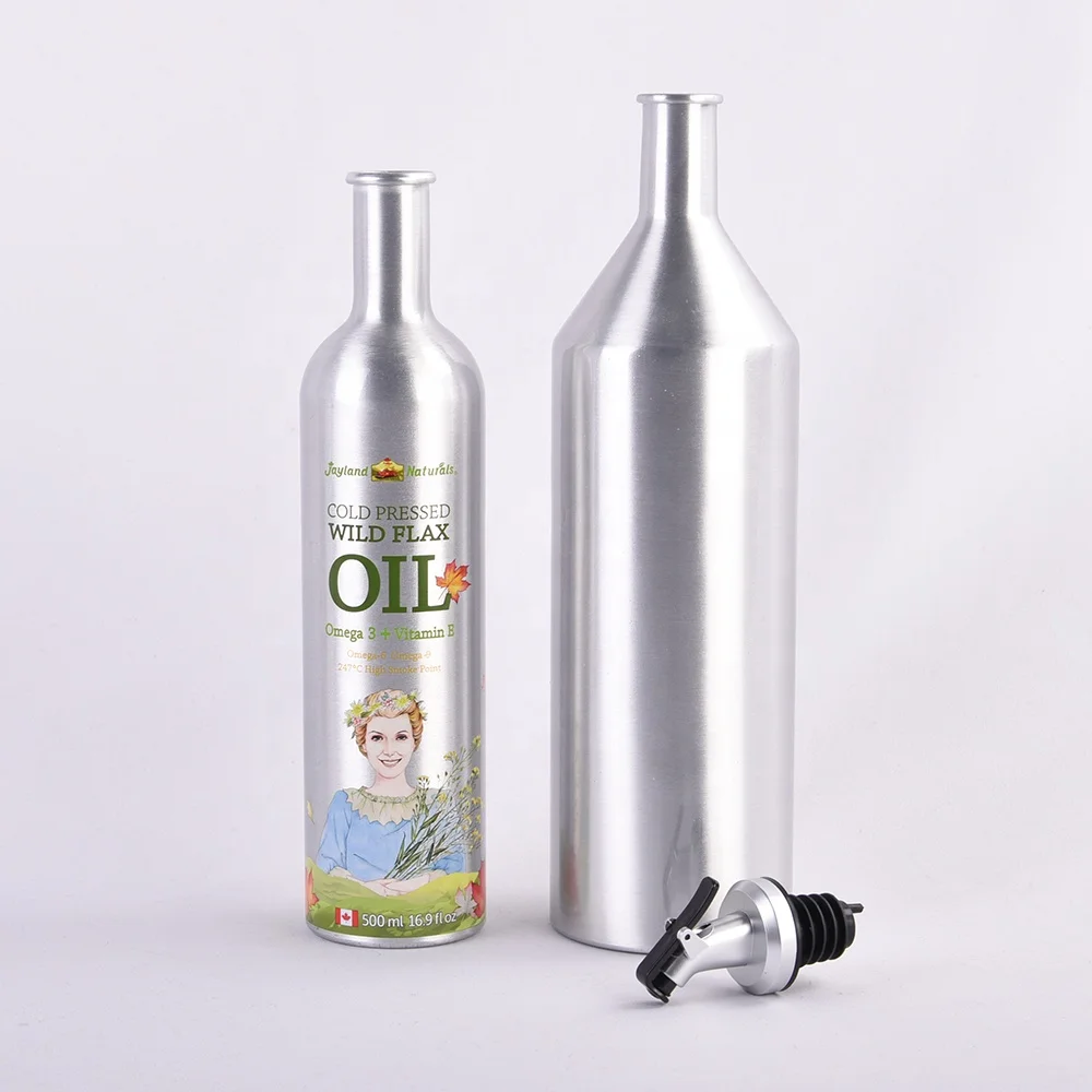 Wholesale Customized Metal Bottle Manufacturer 750ml 500ml Avocado Oil Olive Oil Bottle Cooking Oil Fancy Packaging Bottles