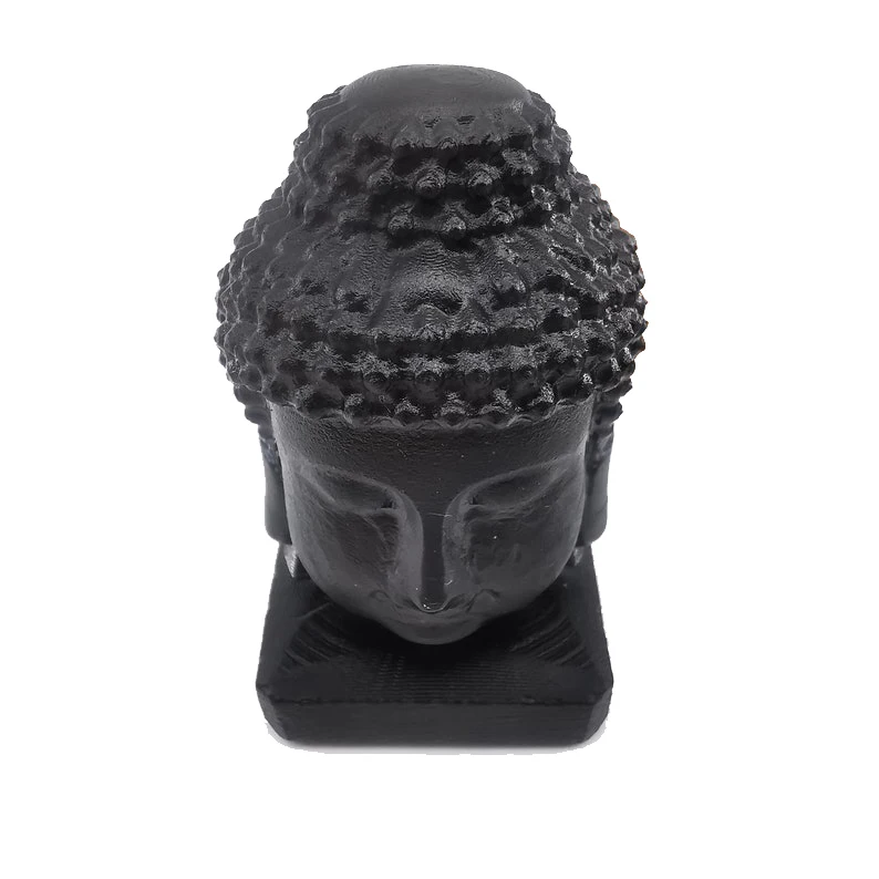 Wholesale nature Carving Crystal Healing stones carved crystal Black Obsidian Buddha head for crafts