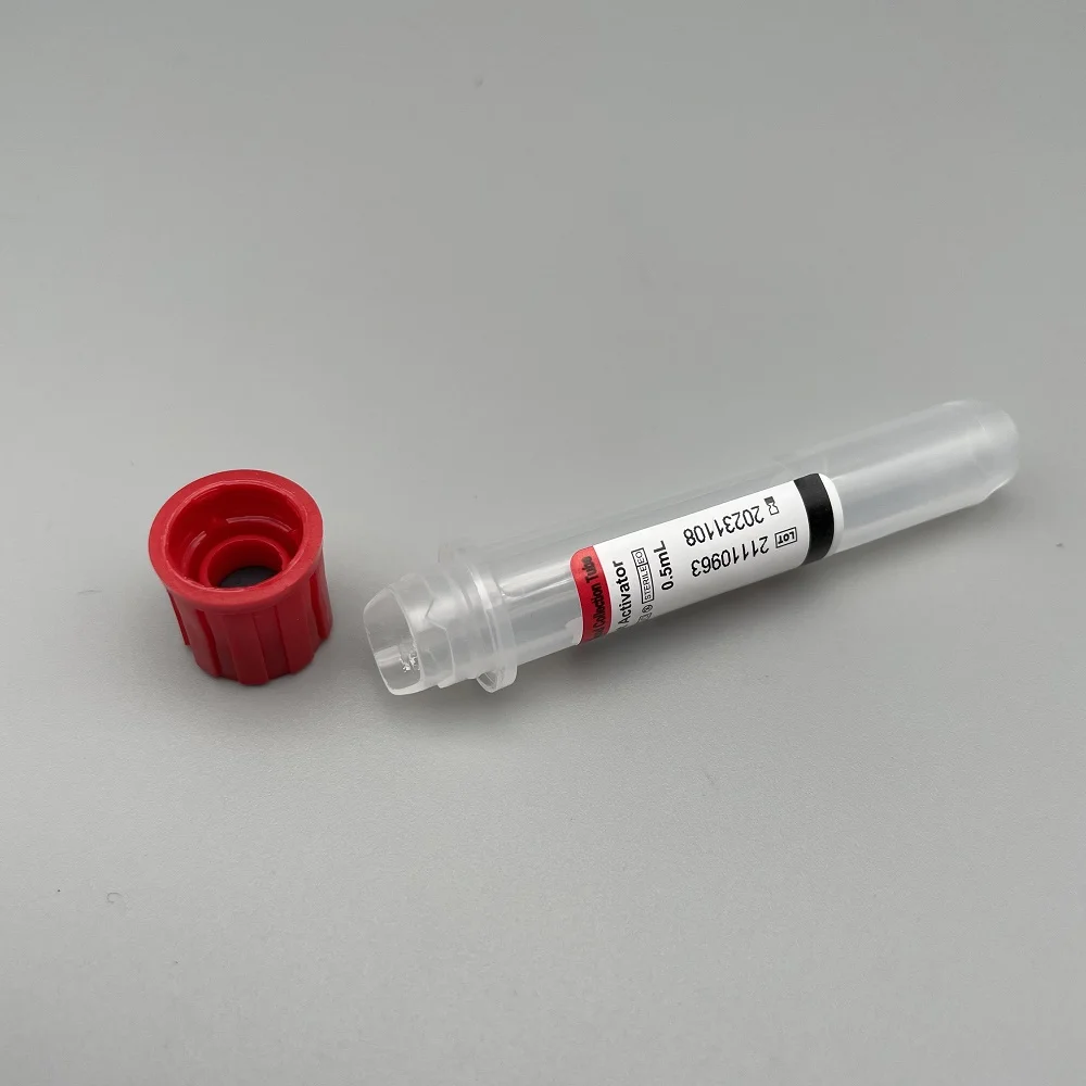 Disposable 0.5Ml Plastic Red Screw Hat Low Adsorption Non Vacuum Micro Blood Collection Tube For Mindray 7500C 7500Cs