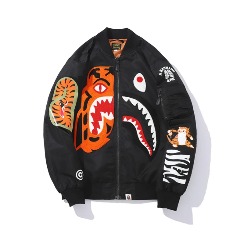 Good Quality Fashion Street Style Bape Shark Jacket Men Windbreaker Jacket Colours New Design Men Windbreaker Jacket