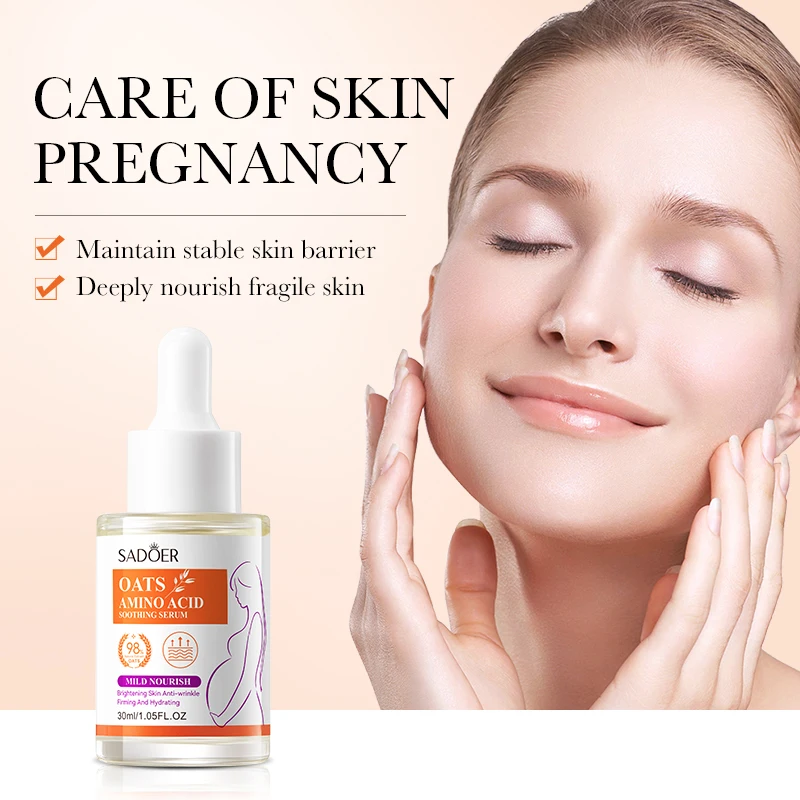 OEM SADOER Private Label Beauty Products Oat Amino Acid Mild Soothing face serum Moisturizing hydrating best serum for face