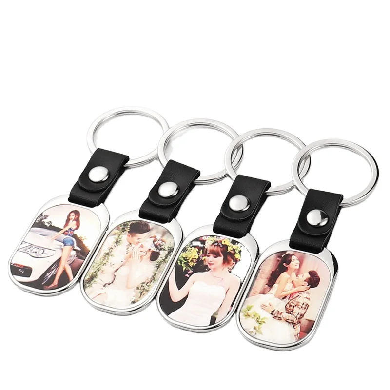 Custom name keychains Sublimation Photo Frame Keychain personalized keychains with names