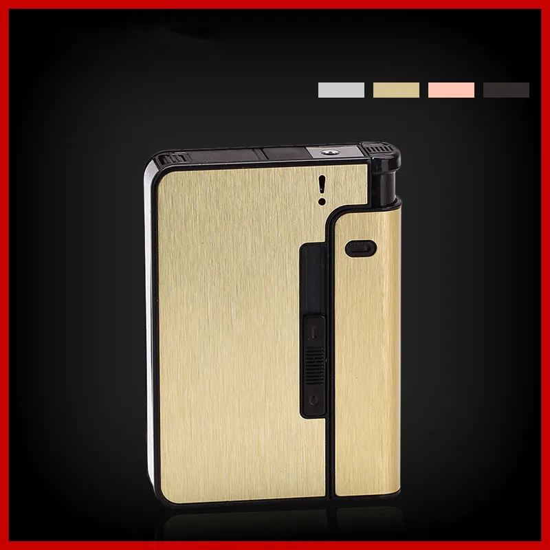 2023 Hot Wholesale Supply Focus Automatic Cigarette Case Lighter Cigarette Case