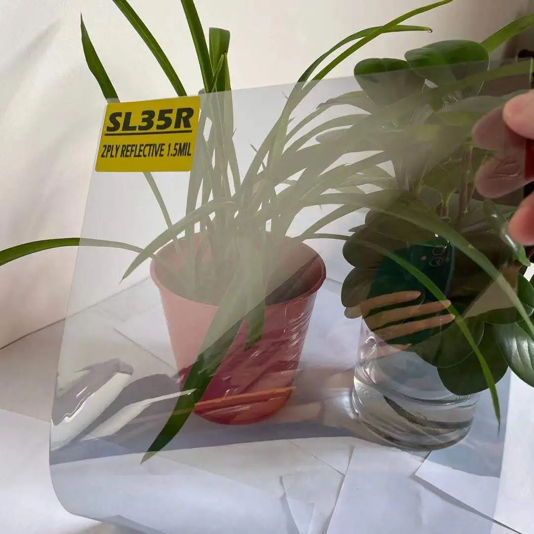 SL35R VLT 35% IR 62% SIVER REFLECTIVE APPLICATION OF PROTECTIVE FILM FOR CONSTRUCTION AND CAR WINDOW REFLECTIVE FILM