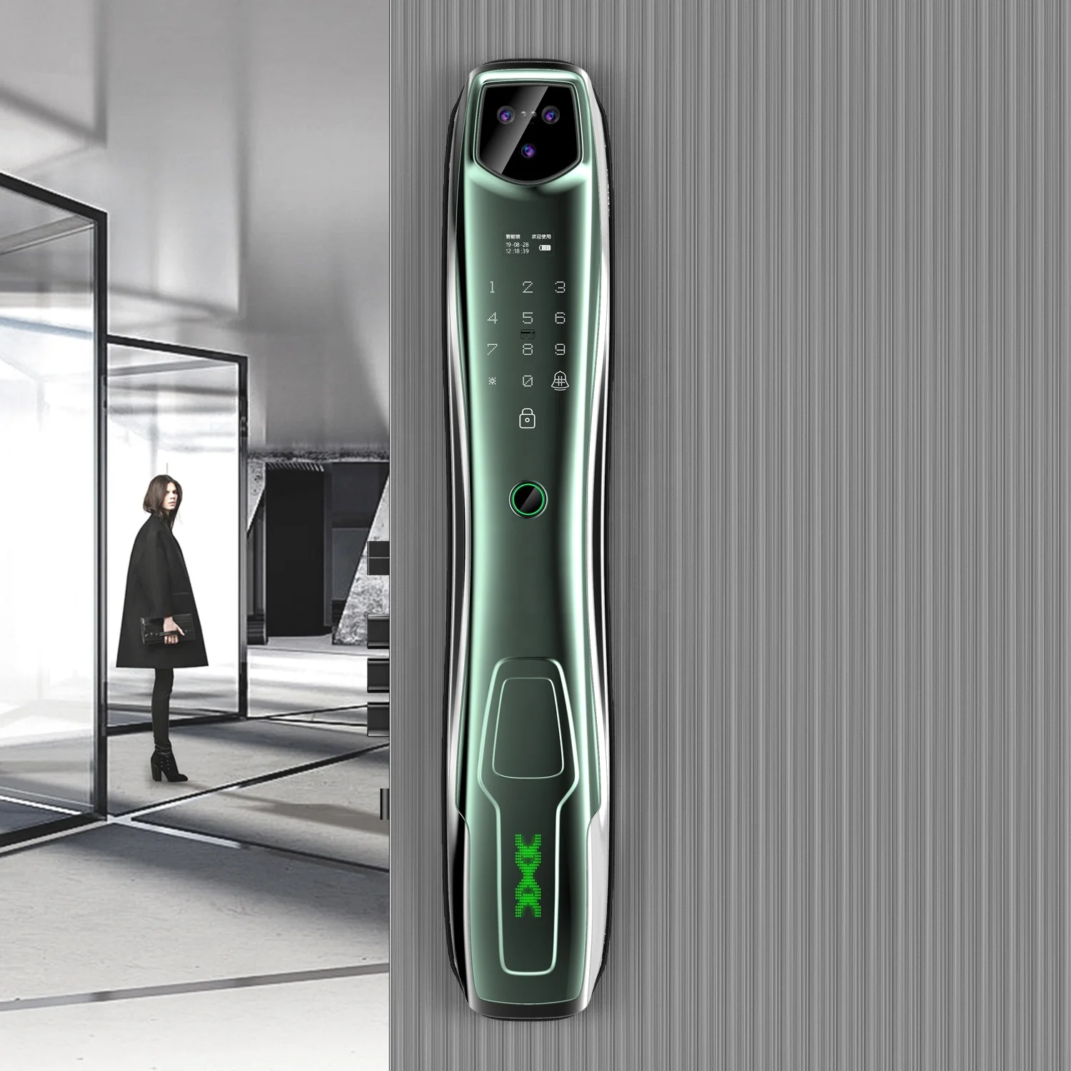 Electronic waterproof wifi home electrical cylinder digital wood door gate tuya smart locks with camera smart door lock