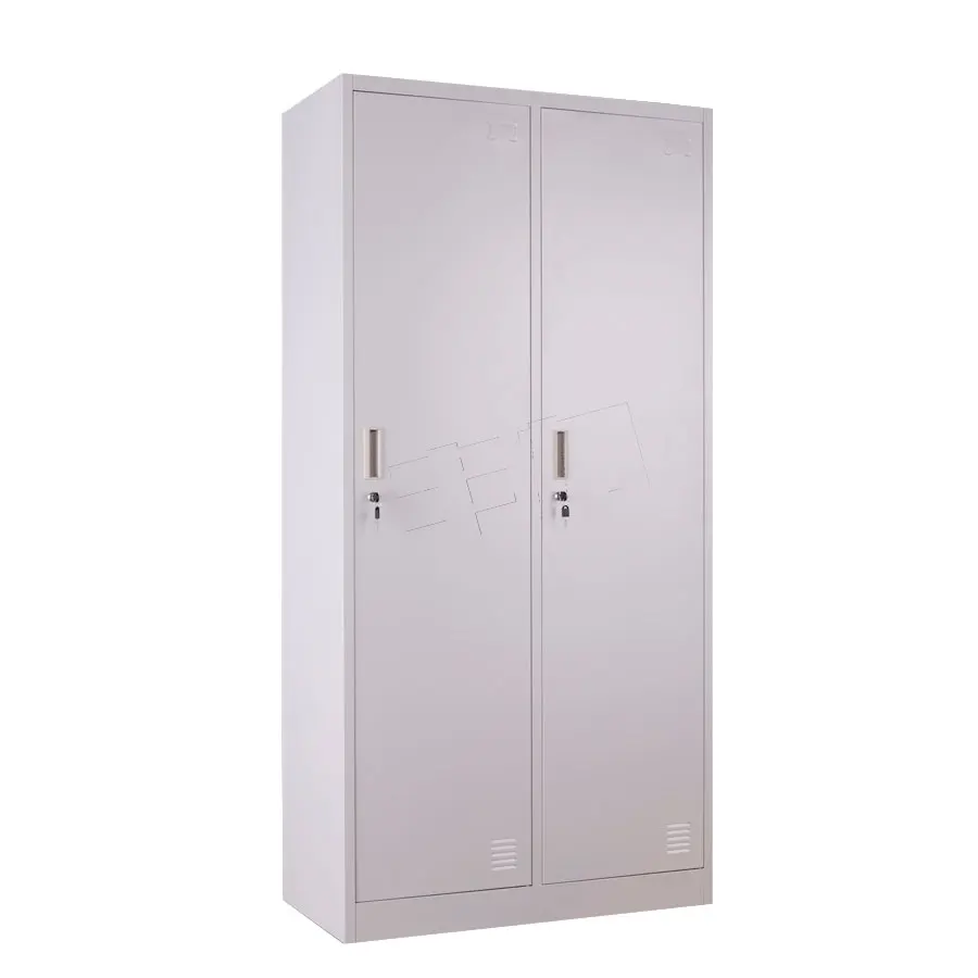 Supermarket School SPA Gym Ski Locker 2 Door Steel Locker metal wardrobe cabinet