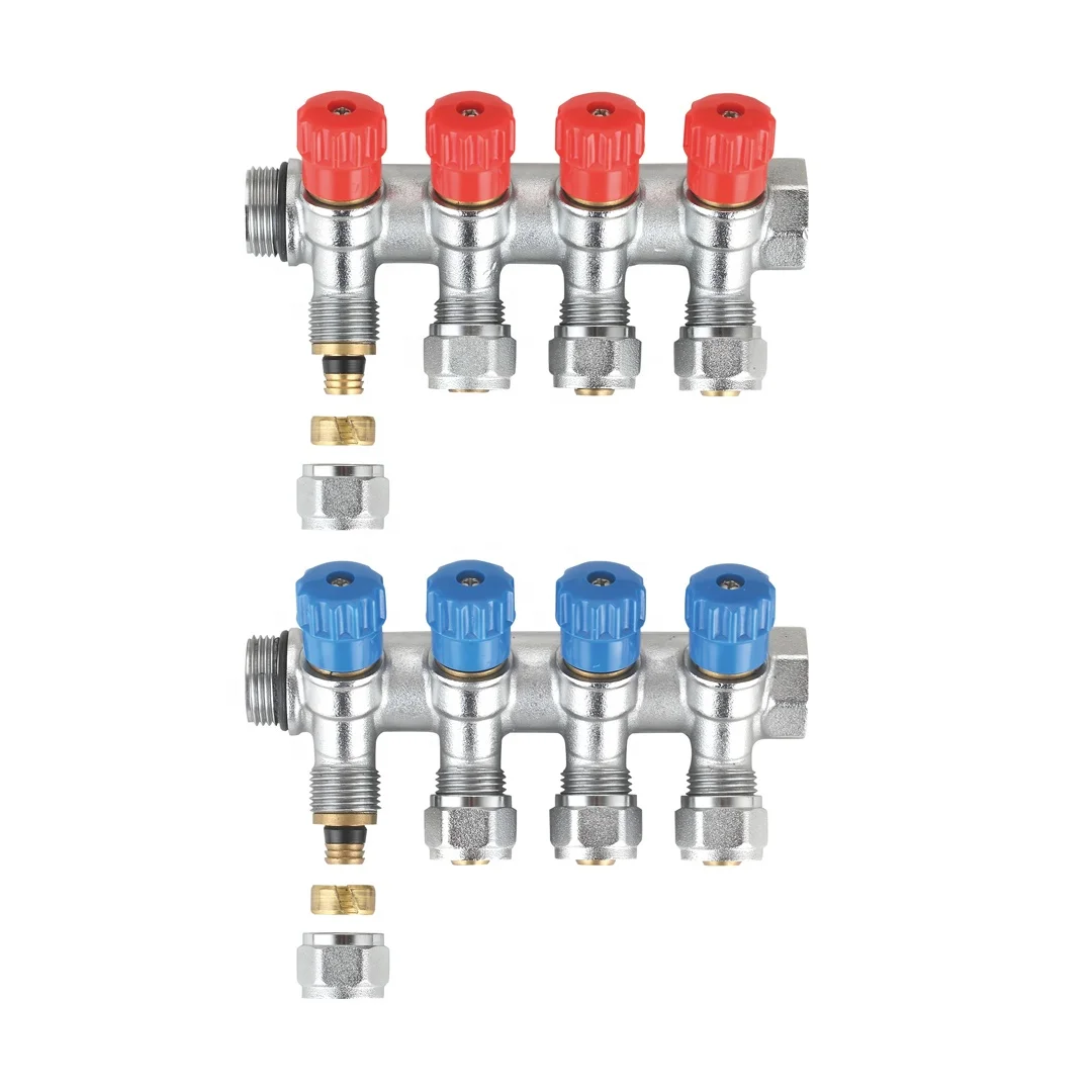 2-8 вариантов напольного отопления, латунный коллектор для системы нижнего пола