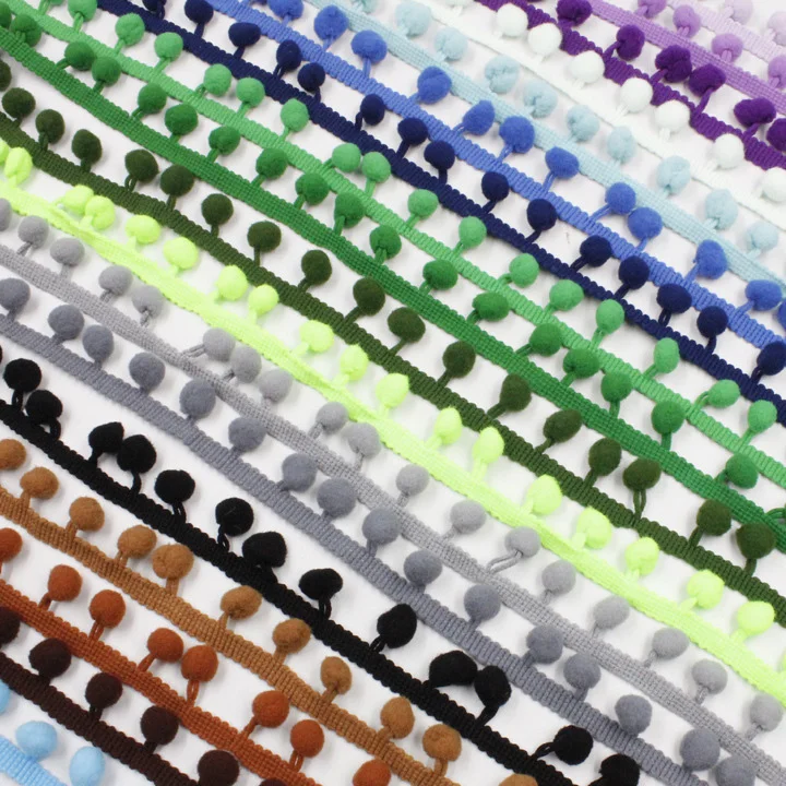 Deepeel AP226 Sewing Accessories Ball Fringe Trimming DIY Clothing Home Curtain Decorative Pompom Braid Tassel Lace