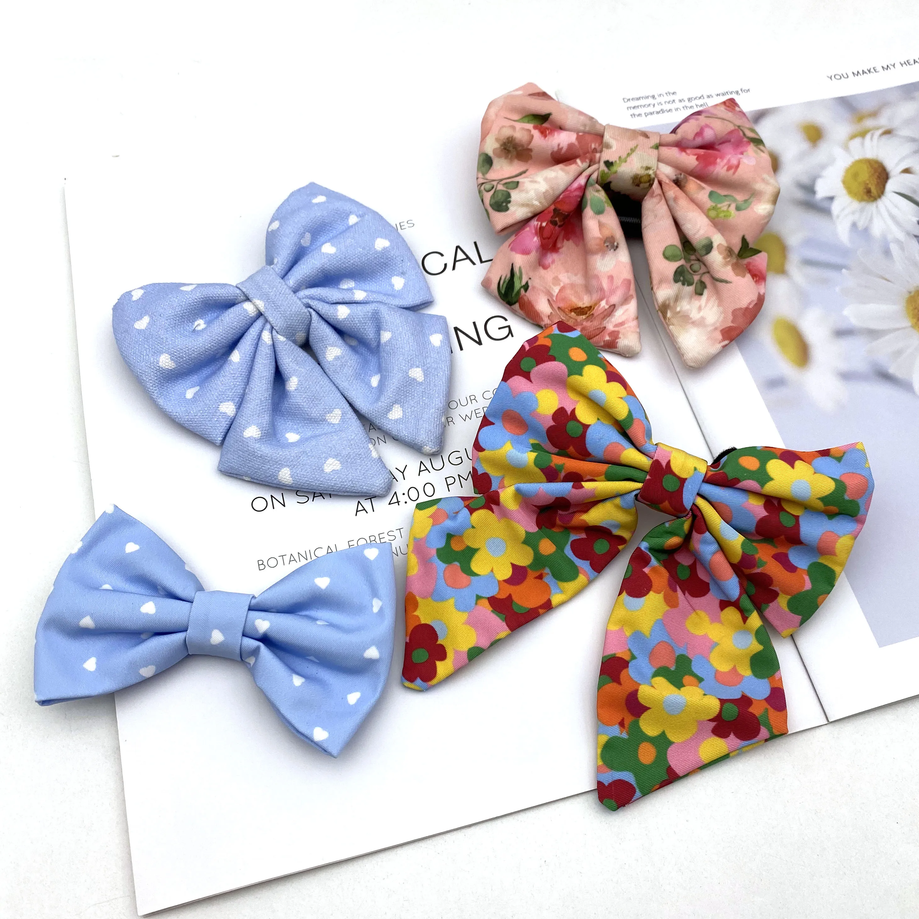 Cheap Pet Accessories Wholesale Colorful Adjustable Pet Bowtie Custom Dog Bowtie Sailor Bow Tie For Girl Boy