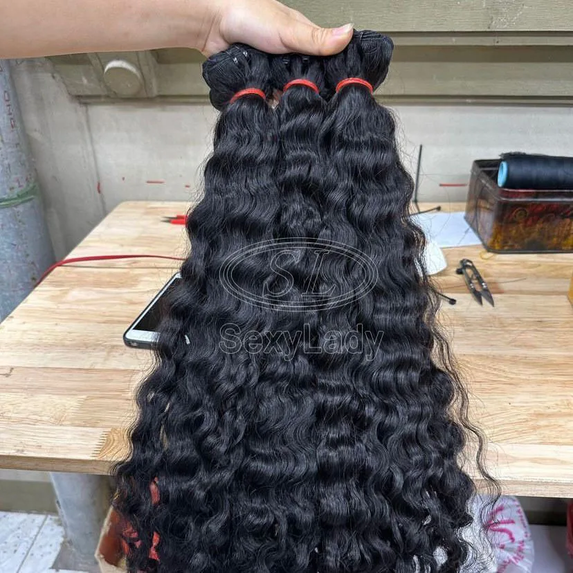 Unprocessed Raw Hair Weave 100% Human Hair Weft Super Long Raw Mink hair Bundle