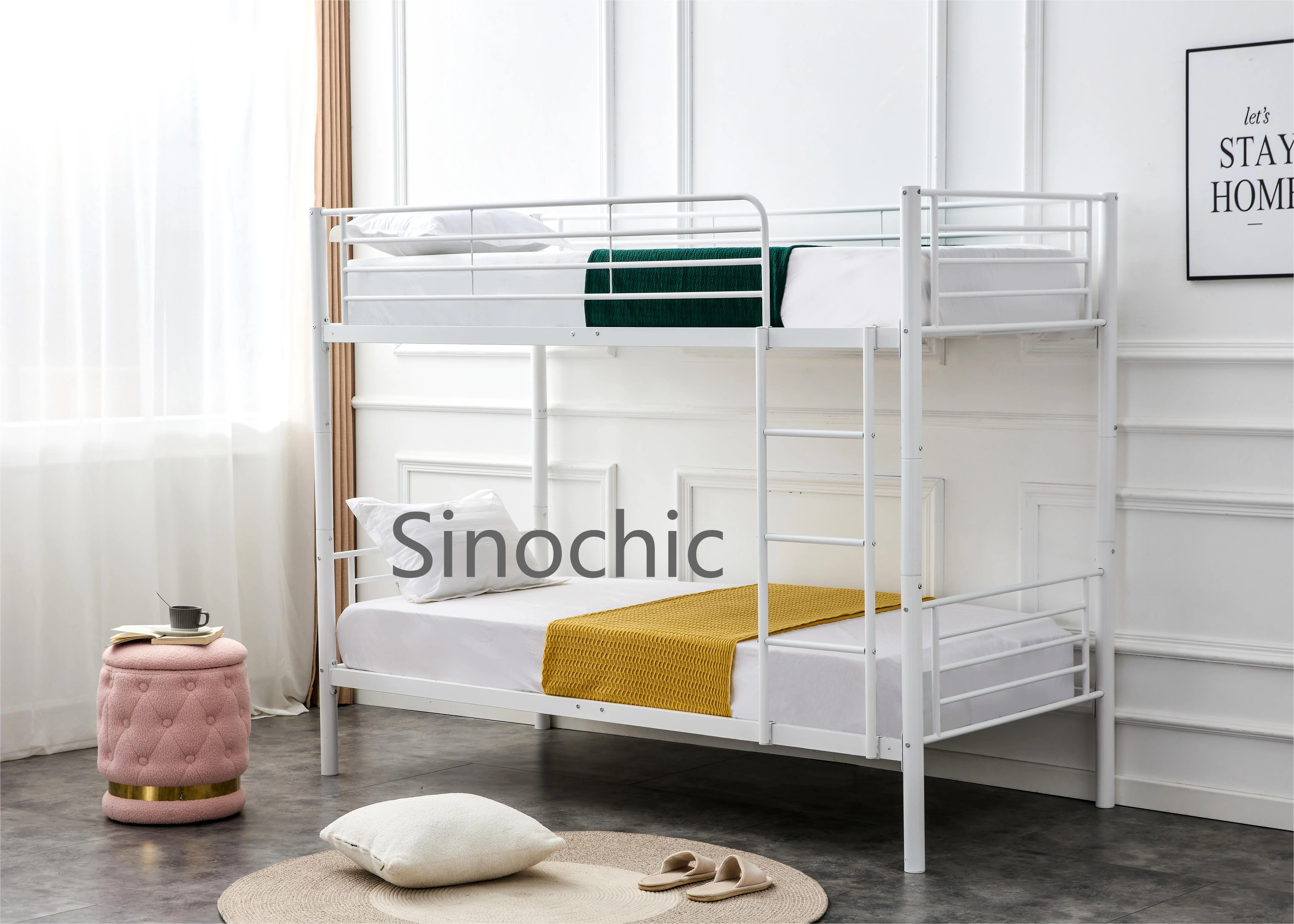 Metal home furniture for bedroom cheap super single double bunk bed triple bunk bed Dormitories school bunk bed