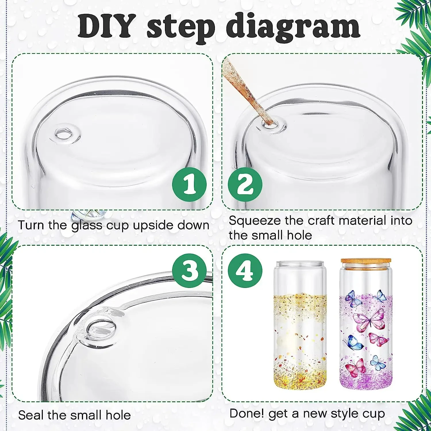 Sublimation Snow Globe Tumblers Pre Drilled Double Walled Glass New Product 12oz 16oz 20oz CLASSIC Party Beer Can Vasos 12 Oz