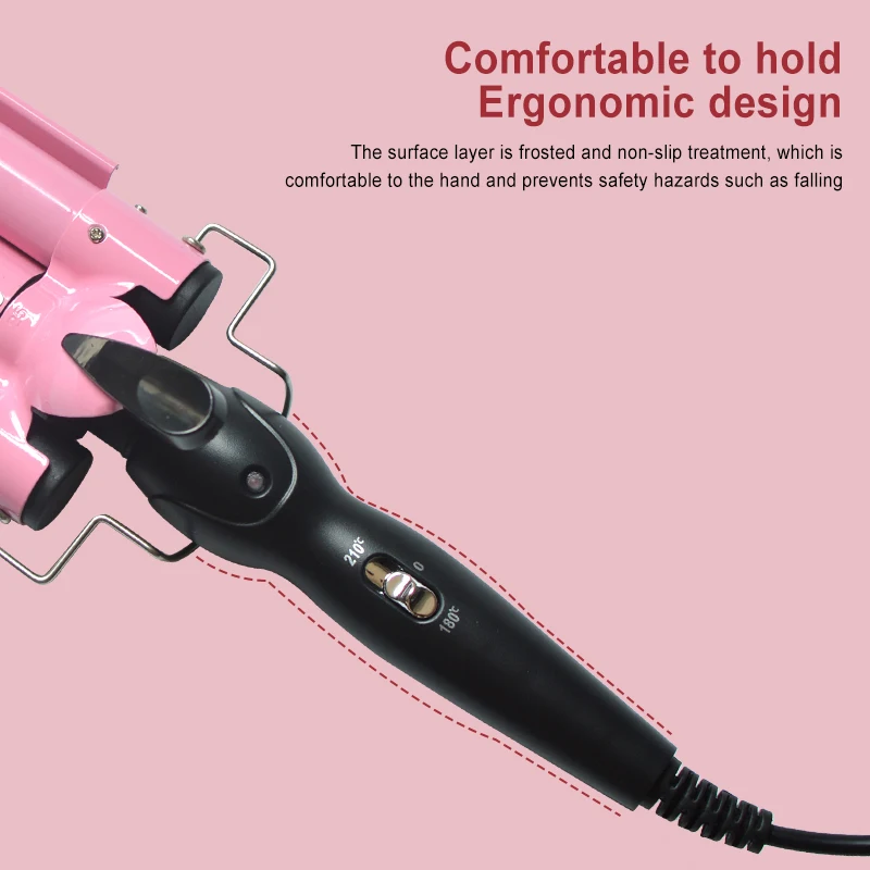 
Hair curler Ceramic three barrel hair iron Speed heating electric curling hair Professional stylist recommendation 
