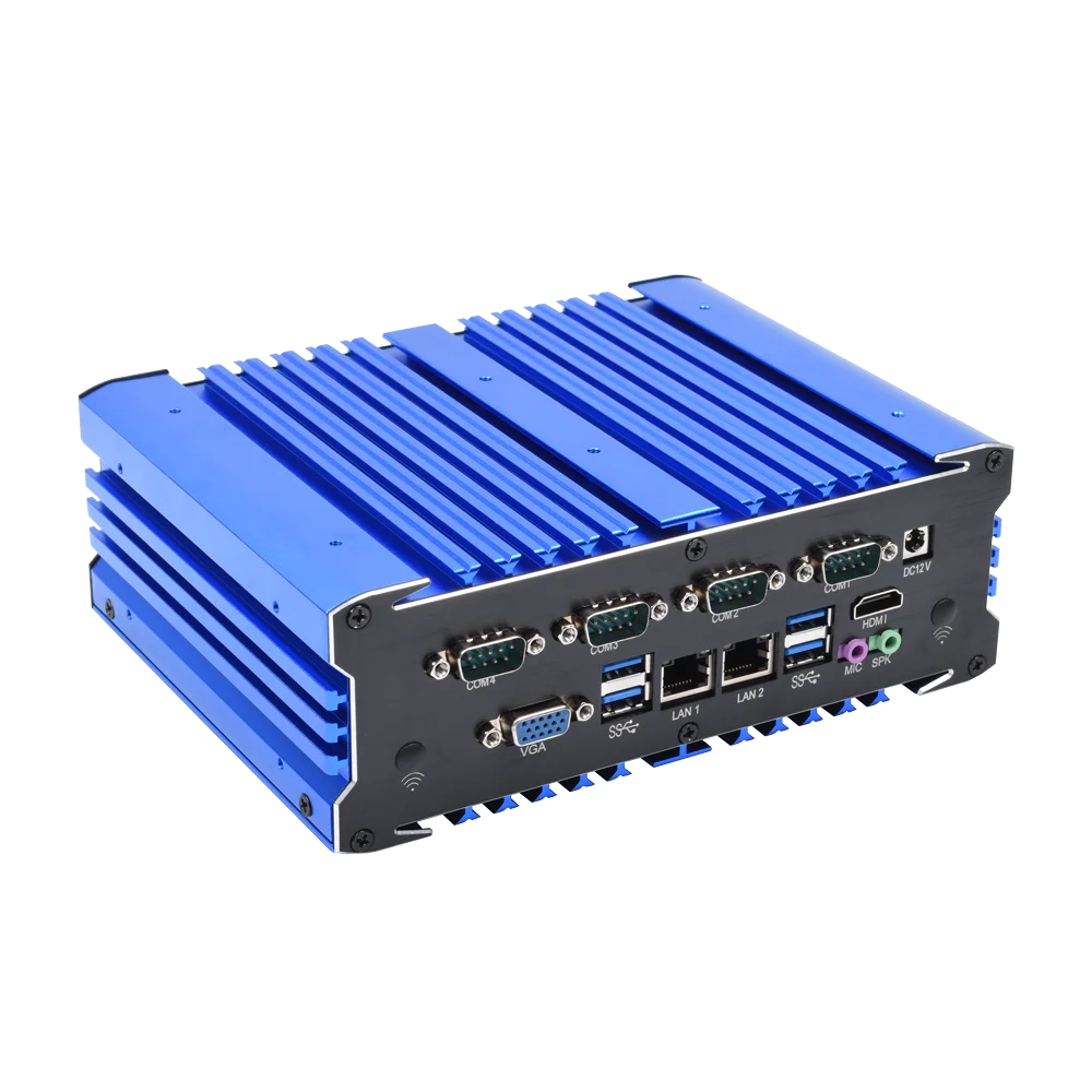 Мини-Itx встроенный ПК 6COM 2Lan безвентиляторный промышленный