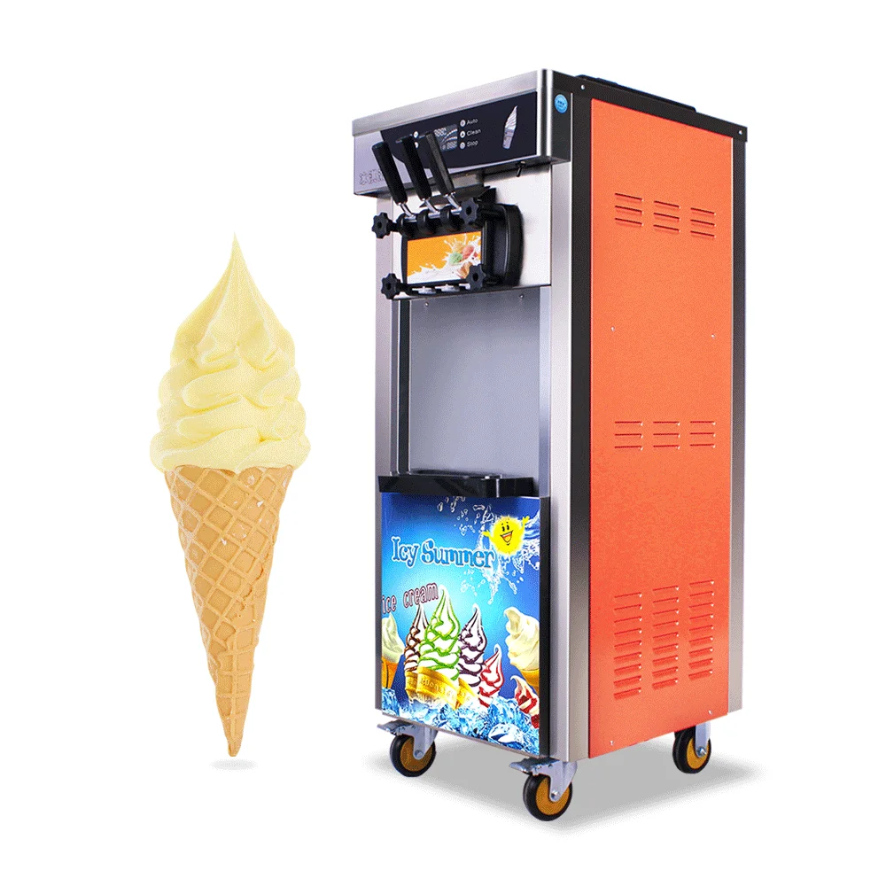 factory price with Built-in Compressor custom soft serve ice cream machine for school