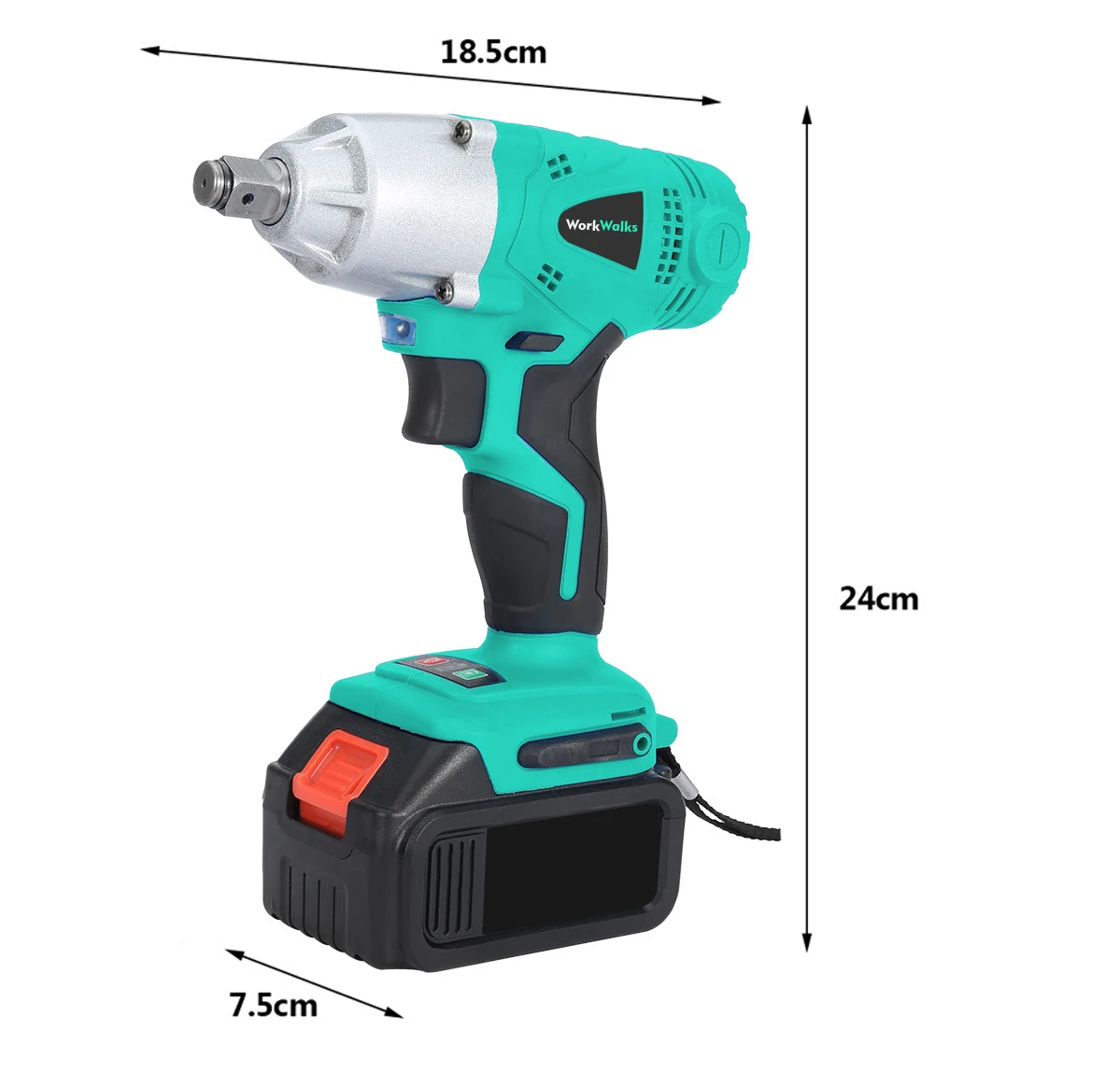 Brushless 21V Double Speed Electric Cordless Brushless Impact Wrench with 320Nm