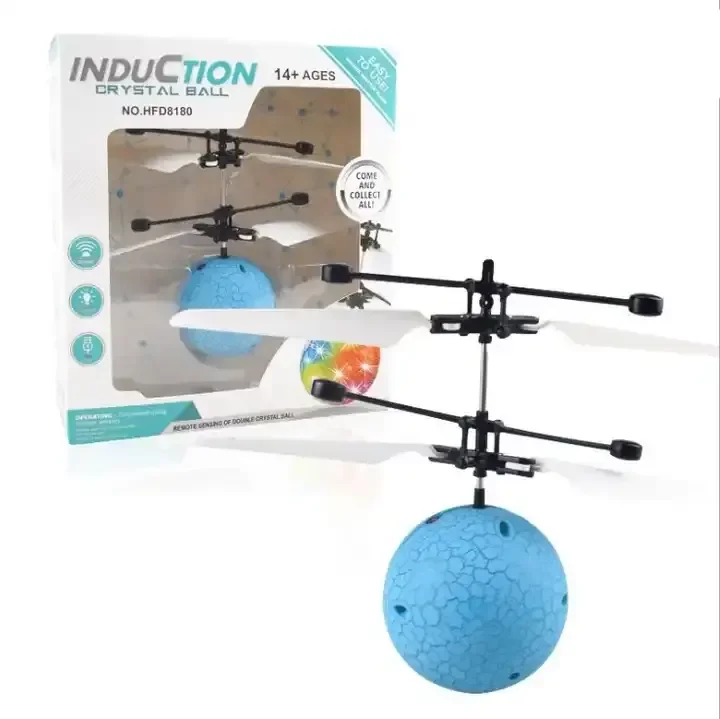 2024 hot New Flying RC Ball Aircraft Helicopter Led Flashing Light Up Toy Induction Toy Electric Toy Drone