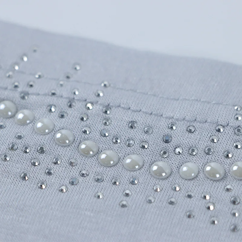 New Arrival Pearl Beaded Turban Underscarf Muslim Women Stretchy Modal Bronzing Diamond Jersey Inner Hijab Cap