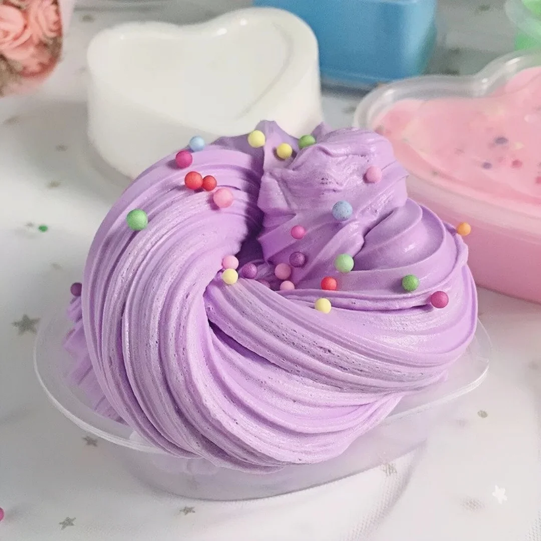 fluffy slime stess relief slime fat cup milk tea cup slime kit butter