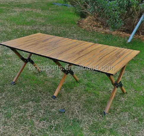 Wooden Tables Roll Type Foldable Camping Outdoor Furniture Best Price and Quality