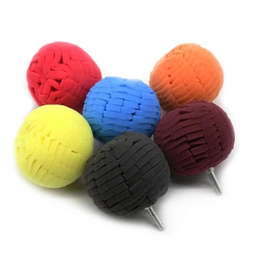 Automotive Car Accessories Motorcycle Washer Care Buffing Ball Finishing Pad Car Polishing Waxing Sponge Auto Detailing