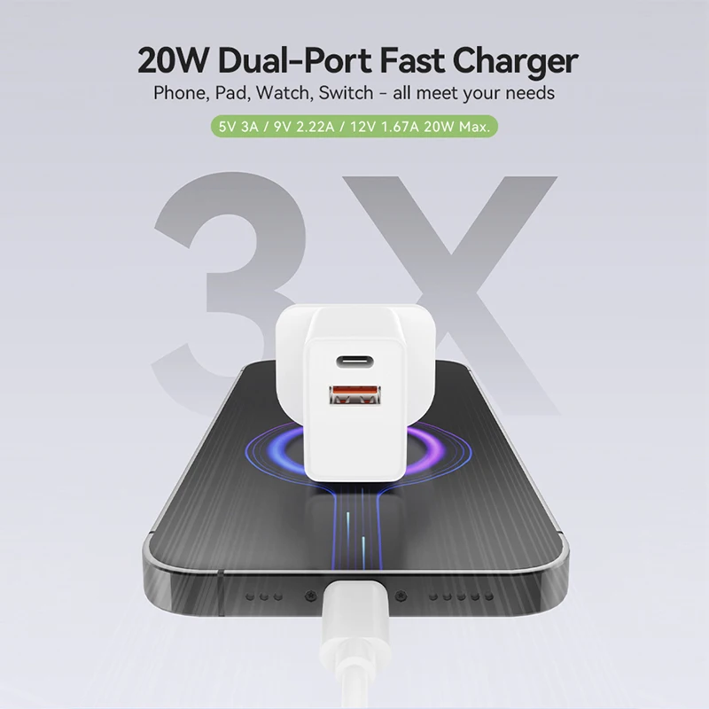 Original Factory 12 9 5 Volt 3A 2.22A 1.67A 20Watt Cellphone Charger Fast Charging Portable Charger for Game Player