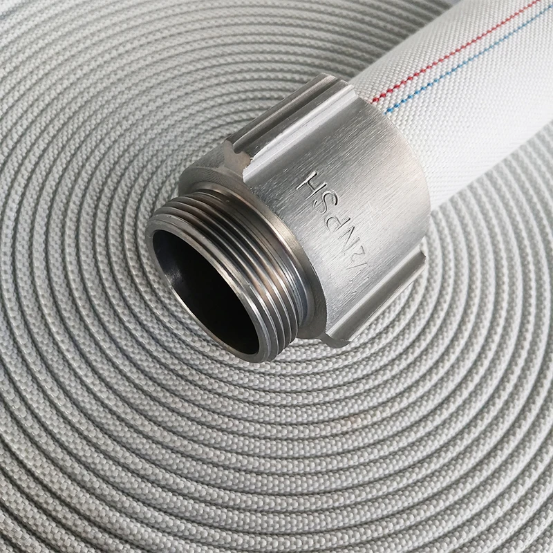 ZYfire  High Performance in OIl Resistance UL Approved Single Jacket TPU Lining Fire Hose With Threaded American Couplings