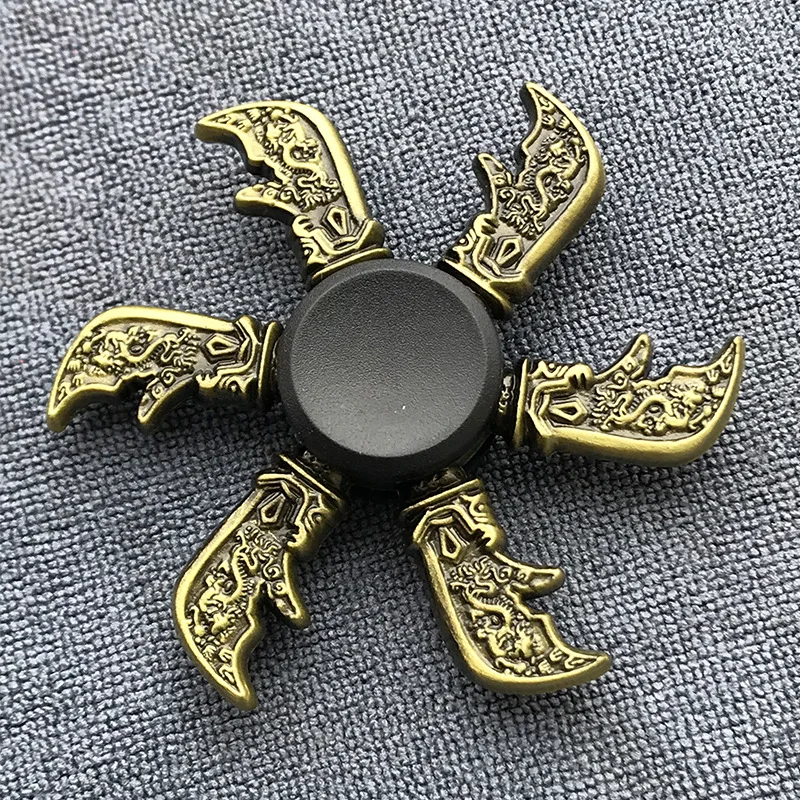 Factory hot sale bronze metal fidget spinner Creative Alloy Spinning top Decompression toy