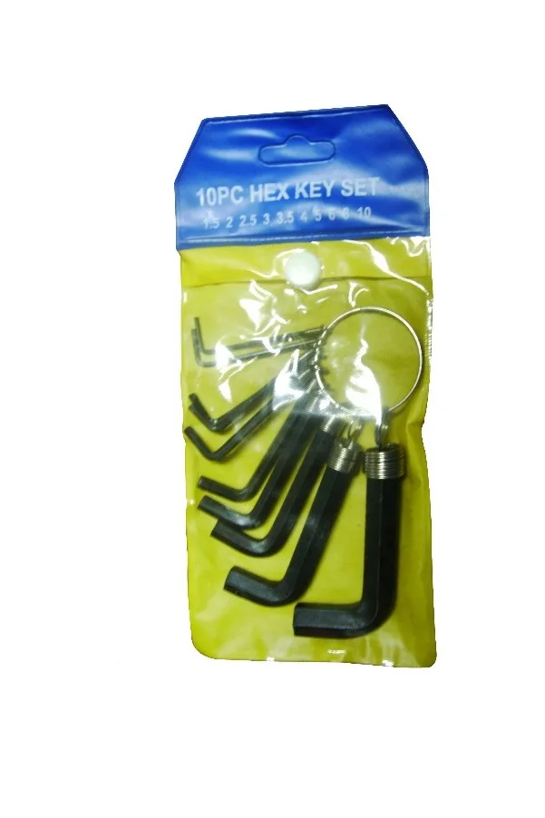 10pcs Reliable Supplier Hex Socket Wrench, Flat Head Hex Key Set