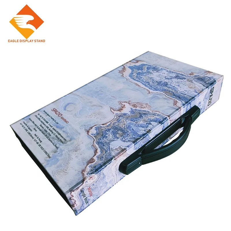 Custom portable tile and stone sample display book stone sample folder